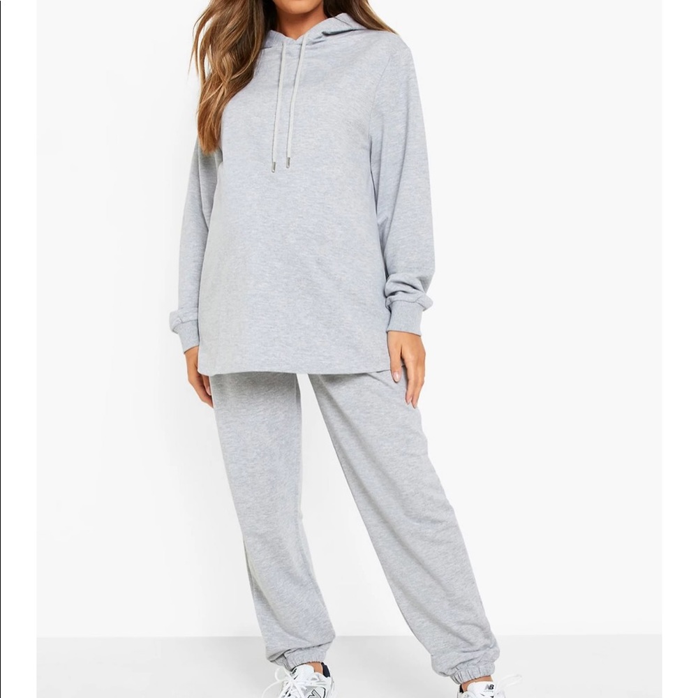 Maternity Hoodie And Jogger Loungewear Set - Boohoo